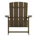 A brown Flash Furniture Charlestown Adirondack chair with a backrest.