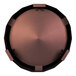 A Flash Furniture bronze steel circular fire pit with a black rim.
