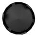 A black circular Flash Furniture steel plate with a hole in the center.
