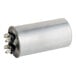 A cylindrical metal run capacitor with multiple electrical terminals on one end.