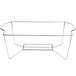 a metal rack with a white background