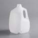 A white translucent HDPE jug with a handle.