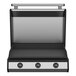 A black and silver Blackstone electric drop-in griddle.