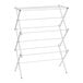 A white metal Household Essentials clothes drying rack.