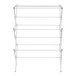 A white metal Household Essentials drying rack with white poles.