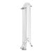 A white metal Household Essentials drying rack with four metal rods.