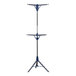 A blue and silver Household Essentials 2-tier tripod drying rack with a blue handle.