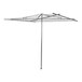 A white metal Household Essentials outdoor clothes drying rack with 30 lines on a white background.