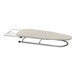A Household Essentials steel mesh ironing board with a white cover and metal frame.