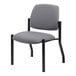 A Boss gray chair with black metal legs.