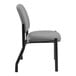 A Boss gray vinyl guest chair with black legs.