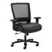 A Boss black office chair with a mesh back.