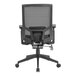 A black Boss office chair with mesh back and arms.