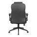 A Boss black vinyl high-back office chair with black arms.