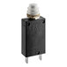 A black electronic circuit breaker with a white cap.