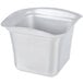 A Vollrath Miramar stainless steel food pan in a square silver container.