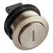 A metal "I" button with a black knob.