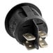 A black round electrical plug with two wires and two sockets for a Mahlkonig E65W or E65T.