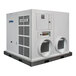 A large white Kwikool KPO Series portable air conditioner with two round vents on a pallet.