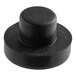 A black rubber cylinder with a round cap.