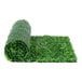 A green roll of artificial boxwood hedge panel.