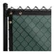 Green PVC FenceScreen on a chain link fence.