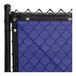 Navy blue FenceScreen netting on a chain link fence.