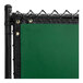 A green PVC FenceScreen on a fence.