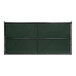 A green FenceScreen privacy fence with black mesh.