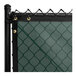 Green PVC FenceScreen on a chain link fence.