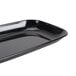 A black rectangular Sabert Mozaik catering tray with handles.