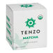 A white box with green and white text for Tenzo Organic Ceremonial Matcha Green Tea Powder.