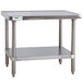 Regency 30 inch x 24 inch 16-Gauge Stainless Steel Mixer Table with Undershelf