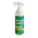 A white spray bottle of Simple Green granite and stone protective polish with a green and white label.