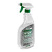 A clear plastic bottle of Simple Green Crystal Concentrated Industrial Cleaner and Degreaser with a white and green label.