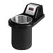 A black and silver Server ConserveWell heated drop-in utensil holder with a timer on a counter in a professional kitchen.