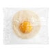 A Yo Egg plant-based sunny side up egg in a plastic bag.