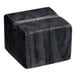 An American Metalcraft black marble square table card holder with two sides.