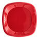 A red Solo Squared plastic plate.