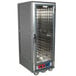 A large gray Metro C5 holding and proofing cabinet with a clear door.