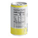 A yellow and white can of Q Mixers Premium Margarita Mix with a nutrition label.