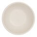 A white bowl with a white circle on the rim.