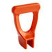 An orange plastic Bunn faucet handle.