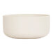 A white Cal-Mil melamine serving bowl.