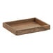 A Cal-Mil walnut display box with a handle.