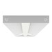 A close-up of a white rectangular XtraLight LED troffer light fixture with a gray base.