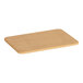 A Cal-Mil rectangular faux wood serving board with a wood handle.