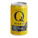 A 4 pack of yellow Q Mixers Premium Tonic Water cans with black text on a white background.