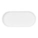 A white oval Cal-Mil melamine tray.