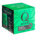 A case of 24 green Q Mixers Premium Ginger Ale cans with black and green text.
